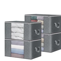 Imagem da promoção KIT4 Caixa Saco Organizador Edredom Cobertor Guarda Roupa Armário Anti-Poeira Umidade Insetos Multiu