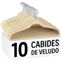Imagem da promoção Kit Cabides Veludo De Roupa Antideslizante Slim Adulto 10 Un Nude