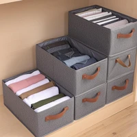 Imagem da promoção KIT 2/4/6/8 Cesto Organizador de Guarda Roupas Reforçado Caixa para Armazenar Multiuso Rígido