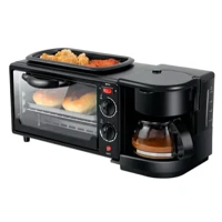 Imagem da promoção Máquina Café Manhã 3 Em 1 Forno Assar Multifunções Pãezinhos Torradeira Cafeteira