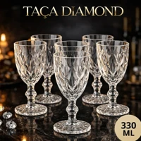 Kit 6 Taças Diamond 330ml em oferta