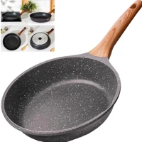 Imagem da promoção Frigideira Antiaderente de Alumínio Revestimento Cerâmico Funda Cabo Madeira Não Gruda 28cm 26cm 24c