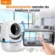 INOVA Kit Wifi Babá Eletrônica Câmera segurança Sem Fio Visão Noturna 1080P 360° Câmera audio YOOSEE em oferta