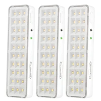 Imagem da promoção Kit 3 Luminárias Emergência LED Segurimax Super Slim 30 LEDs Recarregáveis