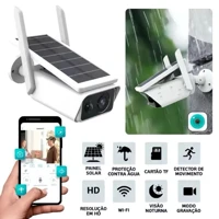 Imagem da promoção Câmera de Segurança Externa IP Wifi HD Prova D'gua Energia solar com Bateria Embutido/Alarme PIR