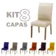 Kit 8 Capas Para Cadeira De Jantar Com Elástico em oferta
