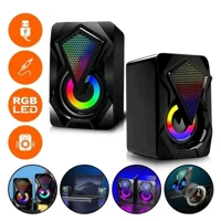 Imagem da promoção Caixa de Som RGB Led Computador Notebook PC Designer Game 30Wx2 RMS Alto Falante USB Controle Volume