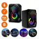 Caixa de Som RGB Led Computador Notebook PC Designer Game 30Wx2 RMS Alto Falante USB Controle Volume em oferta