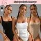 Kit 3 Body Feminino Regata Decote Quadrado Canelado Premium Moda Verão Tendência Blogueira Kit 1 e 3 em oferta