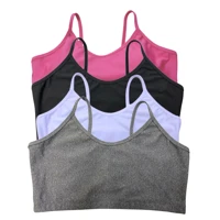 Imagem da promoção Kit 4 Tops Alcinha Sem Bojo Academia Fitness Roupas Feminina