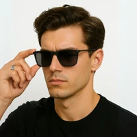 Imagem da promoção Óculos De Sol Quadrado Preto Fosco Unissex Proteção Uv400