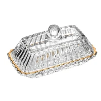 Imagem da promoção Manteigueira Wolff Imperatriz Cristal com Fio de Ouro Elegância Mesa