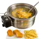 Fritadeira Elétrica em inox tacho 5 litros profissional em inox souzza shop para fritura de pastel b em oferta