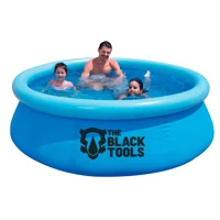 Imagem da promoção Piscina Inflável Redonda 1400l Resistente Circular Cor Azul 63x183cm Tbt-007 The Black Tools