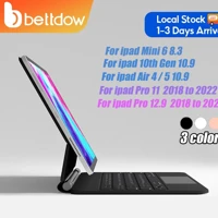 Imagem da promoção Bettdow Teclado Mágico para ipad Pro 1112.9 Air 4 5 Air6 10th Gen Mini6 Caso Teclado Bluetooth Sem F