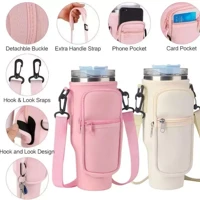 Imagem da promoção Bolsa Porta Garrafas De Água Compatível Com Copo 40oz 1,2 Litro Para Celular Chaveiro Com Alça De Om