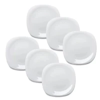 Imagem da promoção Jogo Pratos De Sobremesa Quadrados Opaline Branco 20cm