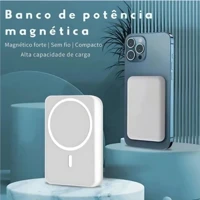 Imagem da promoção Carregador Portátil Indução para iPhone/Android Magsafe Sem fio Bateria Carga 5000mAH/10000mah