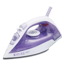 Imagem da promoção Ferro de Passar a Vapor Spray 1200W Black & Decker FX1050 com Base Antiaderente Roxo e Branco 127V