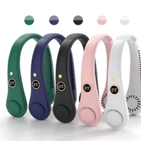 Imagem da promoção Digital silencioso USBcarregamento portátil sem folha pendurado fã de pescoço ajustado fã pequeno F8