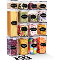 Kit 15 Potes Tampa Hermético Porta Alimentos Mantimentos Armário Cozinha em oferta