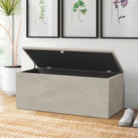 Imagem da promoção Baú Grande Retangular em Veludo 90x40x44cm - Várias Cores