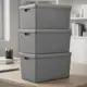 Kit 3 Caixas Organizadoras 22 Litros com Tampa Cesto Organizador em Plástico Jaguar em oferta