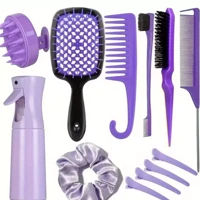Imagem da promoção 12pcs 4pcs 3pcs Escova Para Cabelos Encaracolados Conjunto De Pente De Rabo De Curvo Ferramentas