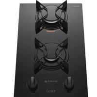 Imagem da promoção Cooktop 2 Bocas Atlas U Top com Mesa de Vidro Preto Bivolt
