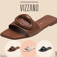 Imagem da promoção Tamanco Rasteira Feminino Vizzano Casual Confortavel Sola Flexivel e Design Moderno para Uso Diario