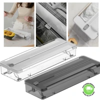 Imagem da promoção Organizador de Rolos Duplo e Cortador de Plástico Filme Papel Alumínio Manteiga Ou 37cm x 12cm