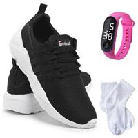 Imagem da promoção Kit Tênis Sneaker Feminino + Relógio Digital + Meia Conforto - Schiareli