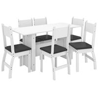 Imagem da promoção Mesa de Cozinha 6 Cadeiras Retangular Milano - J58050 Poliman Móveis