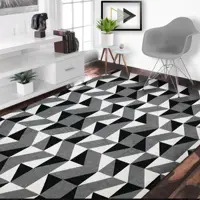 Tapete Sala Antiderrapante jersey duplo Moderno Preto Casa Dona em oferta na Magazine Luiza