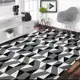 Tapete Sala Antiderrapante jersey duplo Moderno Preto Casa Dona em oferta