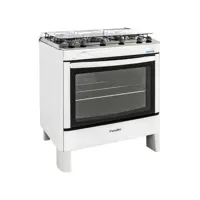Fogão 5 Bocas Esmaltec Ágata - Acendimento Automático Branco em oferta na Magazine Luiza