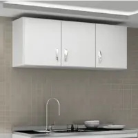 Armário Aéreo de Cozinha 3 Portas Carolina Evidência Móveis Branco em oferta na Magazine Luiza
