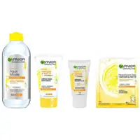 Água Micelar Garnier + Sabonete Facial Skin - Active + Creme Hidratante Facial + Máscara Facial em oferta na Magazine Luiza