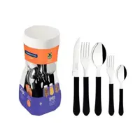 Imagem da oferta Jogo Talheres Faqueiro Inox 20 peças Leme Preto Tramontina
