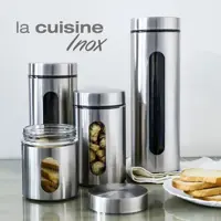 Conjunto de Porta Mantimentos 4 Peças em Vidro e Inox - Casual Home em oferta na Americanas