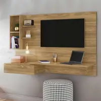 Painel Escrivaninha Multifuncional Safira 0400 Peternella Nature em oferta na Americanas