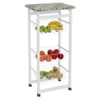 Fruteira Cozinha Aço Granito Chão Porta Frutas - Branco - Elite Aço em oferta na Magazine Luiza
