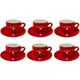 Jogo de Xícaras Porcelana Café 6 Xícaras e 6 Pires 90ml Lamour - Hauskraft em oferta