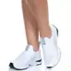 Tênis slip on feminino listras casual sapatilha calce fácil confort - Via Verezze em oferta