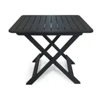 Mesa Quadrada Dobrável Plástica Preta 80x72x70Cm 25672 Arqplast em oferta na Magazine Luiza
