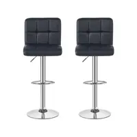 Banqueta Alta Giratória com Encosto Preta Nell - BQT-PU1 2 Peças em oferta na Magazine Luiza