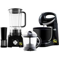 Imagem da promoção Kit Liquidificador 900w + Batedeira 4l + Espremedor 1,5l Lemon Black Classic Home - 127v