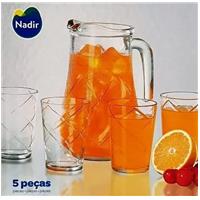 Imagem da promoção Conjunto Jarra 1,5l E Copos Vidro - 5 Peças Maracatu Nadir