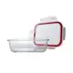Pote De Vidro Retangular Com Tampa 1040ml Hermético Trava Marmita Mantimento Vasilha - Original line em oferta