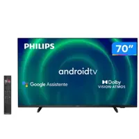 Smart TV 70” 4K UHD D-LED Philips 7406 - 70PUG7406/78 Wi-fi Bluetooth Google Assistente em oferta na Magazine Luiza